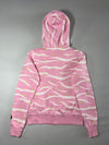 Vintage Devil Nut Pink Zebra Print Zip-Up Hoodie — (S)