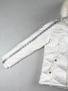 Vintage Edwin Something White Fur Hood Puffer Jacket Women’s (S)