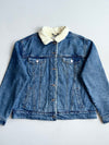 Vintage Pull And Bear Sherpa Collar Denim Jacket (L)