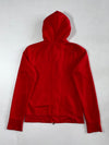 Vintage Abercrombie And Fitch Red Spellout Zip-Up Hoodie (XS)