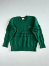 Vintage Lacoste Green Wool Cable Knit Crewneck Sweater (S)