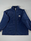 Vintage Adidas Trefoil Navy Nylon Windbreaker Track Jacket (XL)