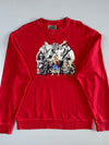 Baleno One Piece Anime Graphic Crewneck Sweatshirt in Red (M)