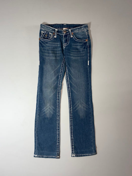 Vintage True Religion Women’s Super T Big Stitch Jeans (W:28) (L:38)