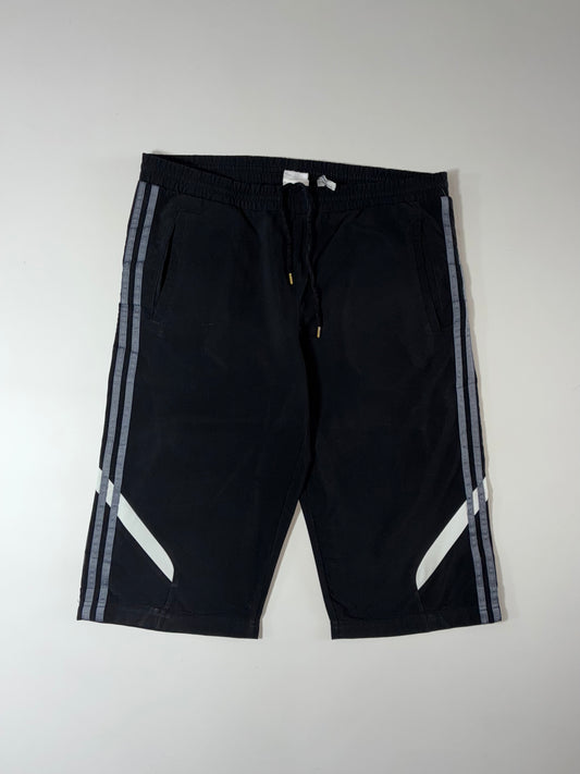 Adidas Black 3/4 Striped Track Shorts  (W:36) (L:27)