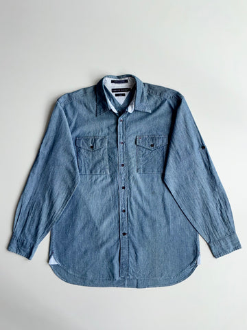 Tommy Hilfiger Indigo | Chambray Double Pocket Shirt | (XL)
