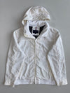 Tommy Hilfiger White Hooded Zip-Up Windbreaker Jacket (L)
