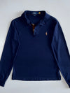 Polo Ralph Lauren Navy Long-Sleeve Polo – Multicolor Pony | Slim Fit (S)