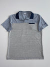 Columbia Striped Polo Shirt Grey Navy(L)