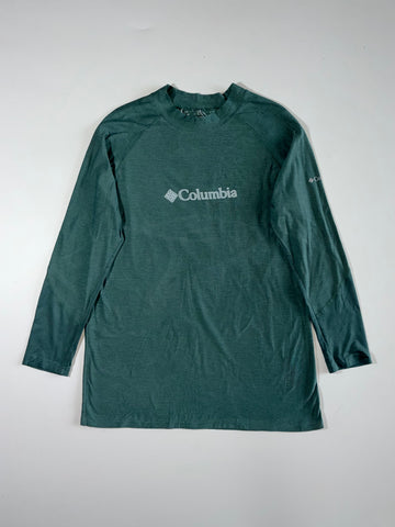 Columbia Green Mock Neck Base Layer Long Sleeve – Omni-Heat Lining (L)