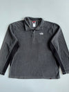The North Face Grey 1/4 Zip Fleece Pullover | Lightweight Outdoor Jacket (XL)