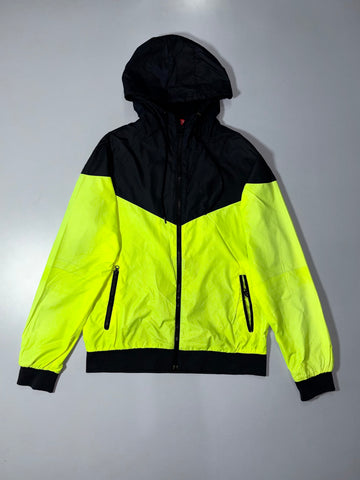 Nike Colorblock Hooded Windbreaker – Neon Yellow/Black (M)