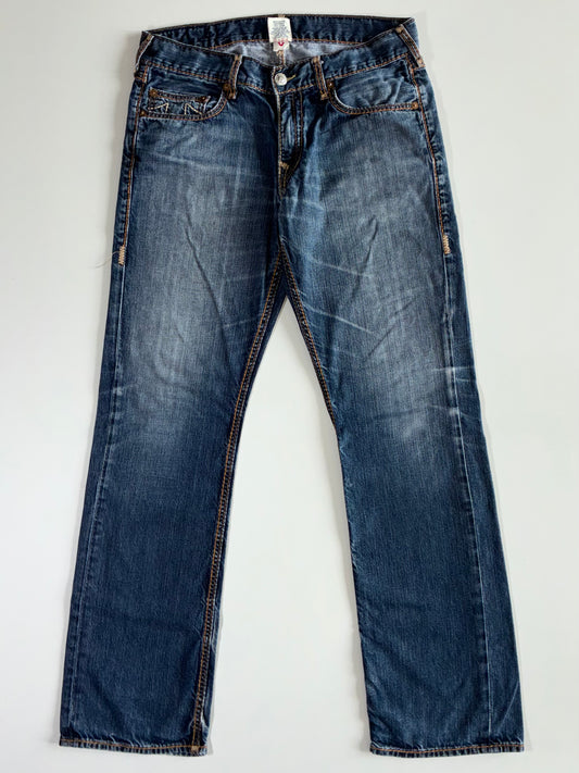 True Religion Dark Wash Bootcut Jeans (W:35|L:44)