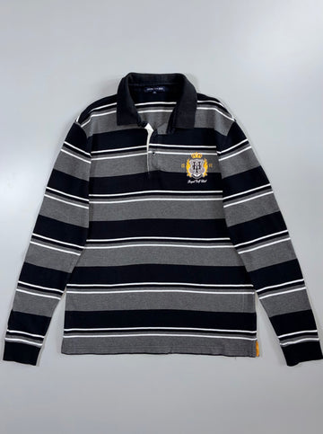 Hang Ten Striped Rugby Polo T-Shirt (L)