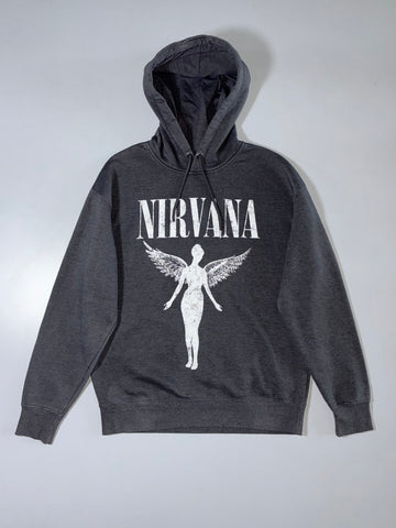 Nirvana In Utero Angel Graphic Hoodie Grey  (M)
