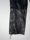 Fast Way Lace-Up Leather Biker Pants  (W:34) (L:41)