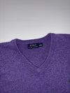 Polo Ralph Lauren Purple V-Neck Sweater (XL)