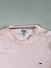 Hilfiger Denim Light Pink Crewneck Knit Sweater with Flag Logo (M)