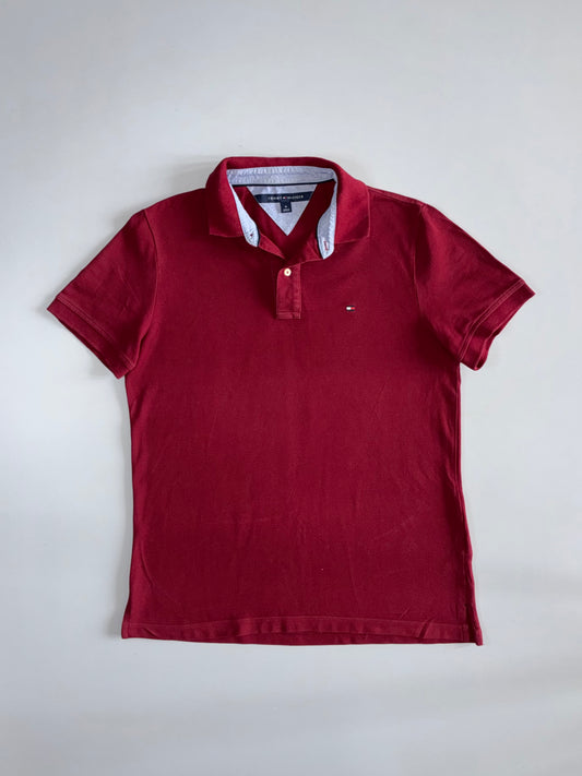 Tommy Hilfiger | Classic Piqué Polo | Crimson T-Shirt (L)