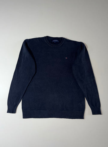 Tommy Hilfiger Navy Classic Crewneck Knit Sweater – (M)