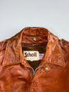 Schott NYC Brown Pure Leather Bomber Jacket Made in USA (M/L)