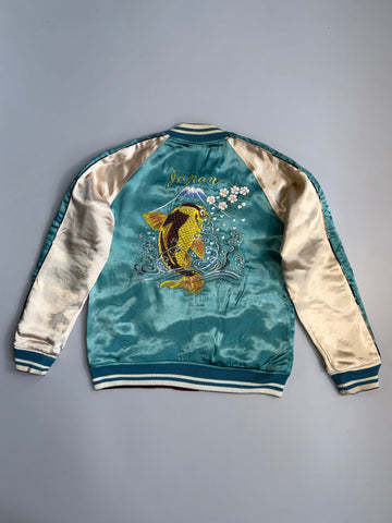 ZTEN - NEN Japanese Reversible Sukajan Jacket  Koi Fish & Mt. Fuji Fully  Embroidery