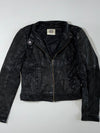 Vero Moda | Black Leather Biker Jacket – Snap Collar | (S)