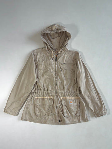 Carhartt Women’s Khaki Hooded Utility Field Jacket (L)