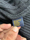 Polo Ralph Lauren Black Cable Knit Crewneck Sweater (L)