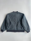 Lacoste | Reversible Wool Bomber | Navy / Green Tartan (XL)