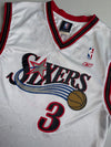 Vintage Reebok NBA Philadelphia 76ers Allen Iverson #3 Jersey – White (L)