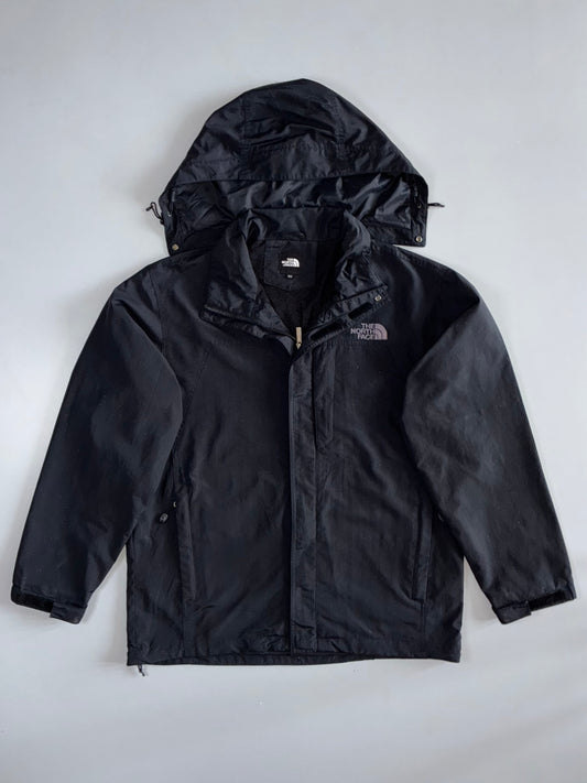 The North Face Black Hooded Waterproof Shell Jacket W/ Detachable Cap (M/L)