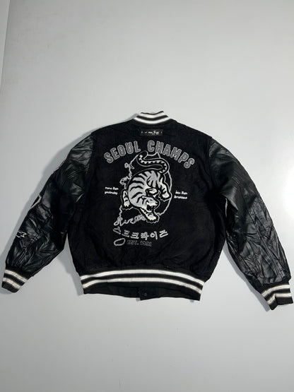 ZSuper Premium Varsity Jacket (RARE) Leather Sleeves (M)