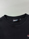 FILA White Line Black Logo Sleeve Crewneck Sweatshirt (S)