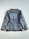 Vintage Dickies Acid Wash Sherpa Collar Denim Jacket (M)