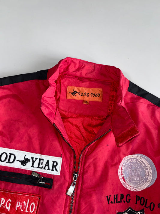 Vintage V.H.P.G. Polo motor Sport Windbreaker Racing Jacket (M)