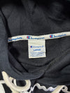 Champion Black Embroidered Script Logo Hoodie | (S)
