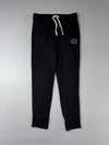 Champion Heritage Logo Black Fleece Jogger Sweatpants (W:35) (L:42)