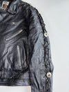 Vintage Master’s Leather Lace-Up Concho Biker Jacket (Xl)