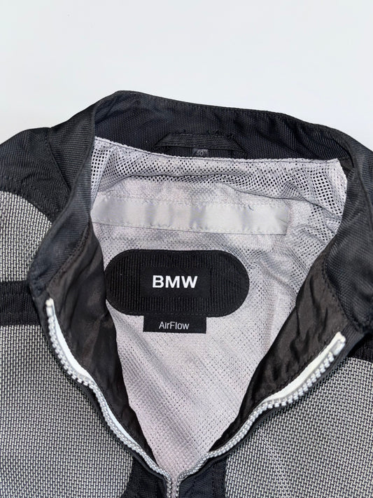 BMW Motorrad AirFlow White Mesh Panelled Armoured Motorcycle Riding Jacket (Paded) (M)
