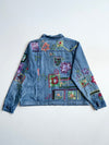 Vintage Coldwater Creek Embroidered Patchwork Denim Jacket women’s (XL)