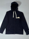 Roots Beaver Logo Zip-Up Hoodie  Navy Blue (L/XL)