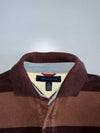 Vintage Tommy Hilfiger Brown Striped Rugby Shirt (M)