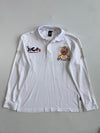 Japanese Jizo Bosatsu Embroidered Long Sleeve Polo Shirt (L)