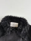 Ed Hardy by Christian Audigier Y2K Black Faux Shearling Biker Jacket Women’s (S)