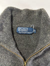 Vintage 90s Polo by Ralph Lauren Charcoal Full Zip Knit Sweater (S)