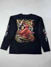 Rock Chang Samurai Dragon Graphic Long Sleeve Tee (2XL)