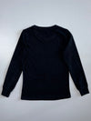 Roots Canada Beaver Logo Cotton Long Sleeve T-Shirt Black (XS)