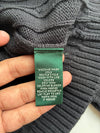 Lauren Ralph Lauren Black Cable Knit Sweater with Gold Buttons | woman’s Size (XS)