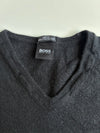 Hugo Boss Slim Fit Italian Yarn V-Neck Sweater – Black (XXS)